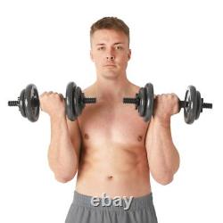 40 lbs Adjustable Cast Iron Dumbbell Set, Solid Cast Iron
