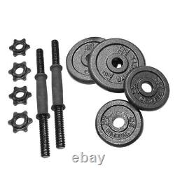 40 lbs Adjustable Cast Iron Dumbbell Set, Solid Cast Iron