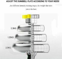 44LB Dumbbell Adjustable Weight Set Fitness GYM HOME Cast Full Steel Dumbbell