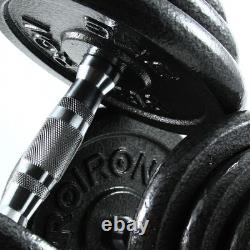 44Lbs Cast Iron Adjustable Dumbbell Set Hand Weight with Solid Dumbbell Handl