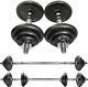 44lbs Cast Iron Adjustable Dumbbell Set Hand Weight With Solid Dumbbell Handles