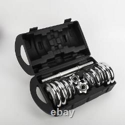 44/66LBS Weight Steel Dumbbell Set Dumbbell Set Adjustable Gym Barbell Plates