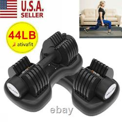 44lb Dumbbell Adjustable Weight Set Fitness Gym Home Cast Full Iron Dumbbell USA