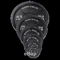 455 lb Olympic Weight Plate Set Body-Solid OSB455 Cast Iron Fitness Equipment