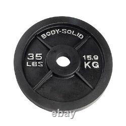 455 lb Olympic Weight Plate Set Body-Solid OSB455 Cast Iron Fitness Equipment