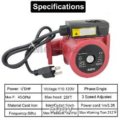 45GPM 3 Speed Cast Iron Circulator Pump, Outdoor Furnace, Hot water heat, Solar