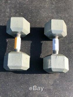 45 lb Cast Iron Dumbbell Pair (ERGO Contour Handle) From CAP BARBELL 90 lb TOTAL