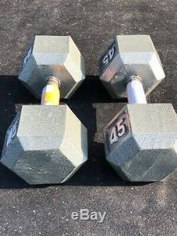 45 lb Cast Iron Dumbbell Pair (ERGO Contour Handle) From CAP BARBELL 90 lb TOTAL