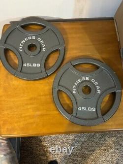 45lb Fitness Gear Weight Plates Cast Iron 45lb pounds