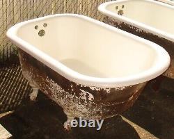 4 1/2 FT X 30 Vintage Cast Iron Clawfoot Tub Antique Bathtub Standard