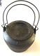 #4 Antique 1800's Small Cast Iron Cauldron Cook Pot Kettle With Gate Mark