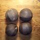 4 Antique-wrought Cast Iron Cannon Ball Knobs / Feet 1.5 Lbs. 2-1/8 Threaded