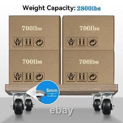 4 InchRubber on Cast Iron Wheel Heavy Duty, Capacity 700-2800LB