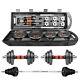 50kg/110lb Adjustable Weight Cast Iron Dumbbell Barbell Kit Home Workout Tools A