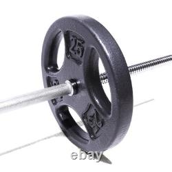 50LB Cast Iron Standard Weight Plate Set 2x25LB Strength Training Workouts New