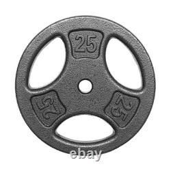 50LB Cast Iron Standard Weight Plate Set 2x25LB Strength Training Workouts New