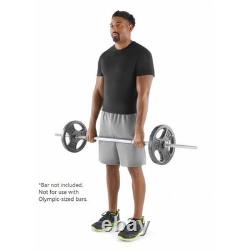 50LB Cast Iron Standard Weight Plate Set 2x25LB Strength Training Workouts New