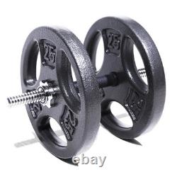 50LB Cast Iron Standard Weight Plate Set 2x25LB Strength Training Workouts New
