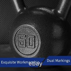 50LB Kettlebell Cast Iron Weight Strength Training Exercises Home Gym Fitness US