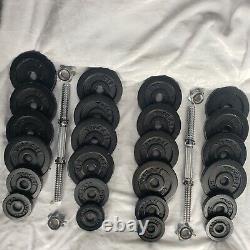 52.5 LB dumbbell weights PAIR, adjustable set 105 lbs total yes4all like bowflex