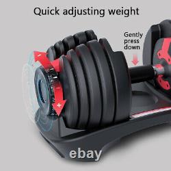 52.5lbs Dumbbell Adjustable Weight Men's Fitness Equipment US