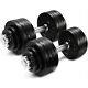 52. Lbs Adjustable Dumbbells Pair (total 105 Lbs) Hand Weights Home Gym Exercise