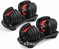 552 Adjustable Dumbbells 5 to 52 LBS for each dumbbell Set of 2 NEW