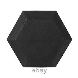 5/10/15/20/25lbs Hex Dumbbell Pair Weight Set Solid Cast Iron Rubber Coated Gym