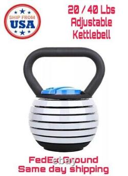 5-40LBS Adjustable Kettlebell Dumbbell Pounds Weight Fitness work out home
