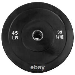5-45LBS Olympic Weight Plates Set 2 inch Cast Iron Barbell Plates Home Gym US