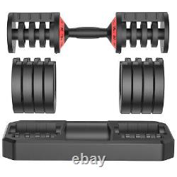 5-Levels 6.6 to 44 lbs Adjustable Dumbbells Speedy Handle Gym Men/Women