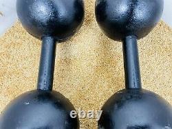 60 Lb YORK globes dumbbells weights vintage set