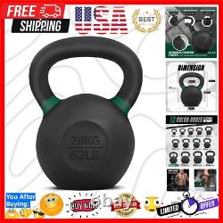 62 LB Non-Slip Cast Iron Kettlebell with Comfortable Grip for Versatile Training