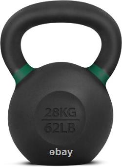 62 LB Non-Slip Cast Iron Kettlebell with Comfortable Grip for Versatile Training