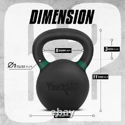 62 LB Non-Slip Cast Iron Kettlebell with Comfortable Grip for Versatile Training