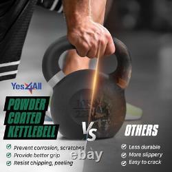 62 LB Non-Slip Cast Iron Kettlebell with Comfortable Grip for Versatile Training