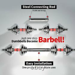 66LB Dumbells Pair Gym Weights Dumbbell Body Building Free Weight Set Adjustable
