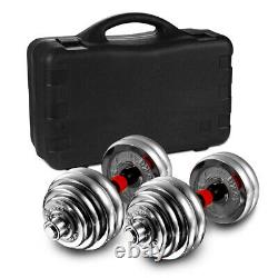 66LB Dumbells Pair Gym Weights Dumbbell Body Building Free Weight Set Adjustable