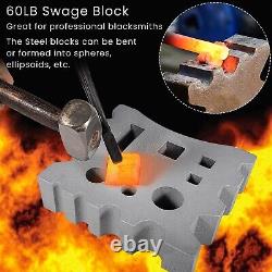 66lb Blacksmith Swage Block Anvil Forge Bowl Ladle Spoon Making Solid Cast Iron