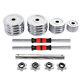 66lb Weight Dumbbell Set Adjustable Fitness Gym Home Cast Full Iron Steel Plate
