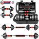 66lb Weight Dumbbell Set Adjustable Fitness Gym Home Cast Full Iron Steel Plates