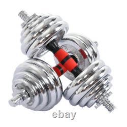 66lb Weight Dumbbell Set Adjustable Fitness GYM Home Cast Full Iron Steel Plates