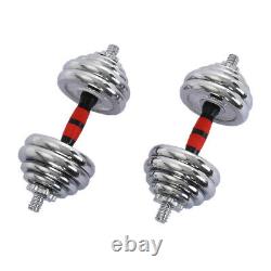 66lb Weight Dumbbell Set Adjustable Fitness GYM Home Cast Full Iron Steel Plates