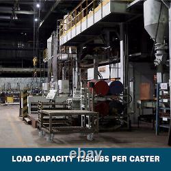 6X 2 Heavy Duty Casters Semi Steel Cast Iron Wheels Capacity up to 1250-5000LB
