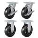 6 Inch Rubber On Cast Iron Wheel Heavy Duty, Capacity 1000-4000lb