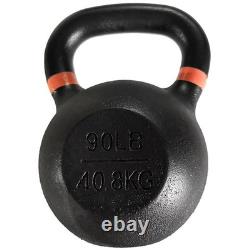 70 lbs Cast Iron Kettlebell Strength Training Fitness Exercise Durable Grip New