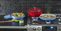 7.5 Quart Enameled Cast Iron Dutch Oven with Lid Dual Handles Oven Safe up t
