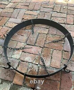 7-hook Vintage Round Cast Iron Hanging Pot Rack/Holder