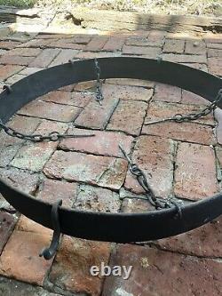 7-hook Vintage Round Cast Iron Hanging Pot Rack/Holder