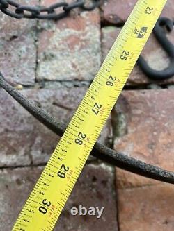 7-hook Vintage Round Cast Iron Hanging Pot Rack/Holder